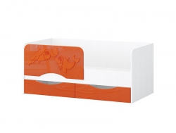 Кровать Дельфин-2 МДФ 1,6 фасад 3D Апельсин металлик