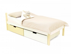 Кровать Svogen Classic с ящиками бежево-белый