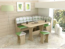 Кухонный уголок Ника-6 Лайт Тип 2 Жемчужно-фисташковый