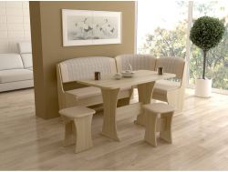 Кухонный уголок Ника-6 Лайт Тип 3 Шампань-Рогожка