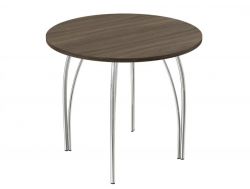 Стол обеденный круглый ЛДСП ясень шимо тёмный