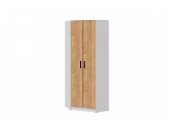 Шкаф угловой Кевин белый/дуб крафт золотой