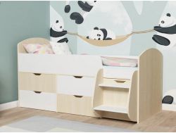 Кровать Малыш-7 Дуб-Белое дерево