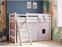 Полувысокая кровать с наклонной лестницей Соня Вариант 6