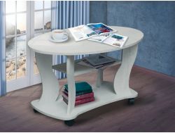 Стол журнальный Сатурн М05 бетон пайн белый